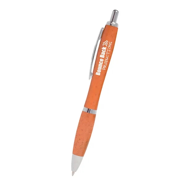 Plunger-action ballpoint pen made of straw polypropylene... from ASI 61125 Hit Promotional Products / Hit®