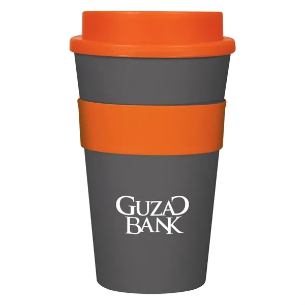 16 oz. travel tumbler with a silicone grip and a screw-on,... from ASI 61125 Hit Promotional Products / Hit®