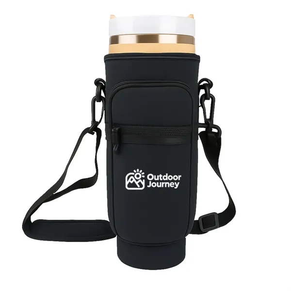 Upgraded sling bag for 40oz handled tumblers with multi-pocket storage, imprint-ready... from ASI 72657 Active Life Promo / Active Life Promo Active Life