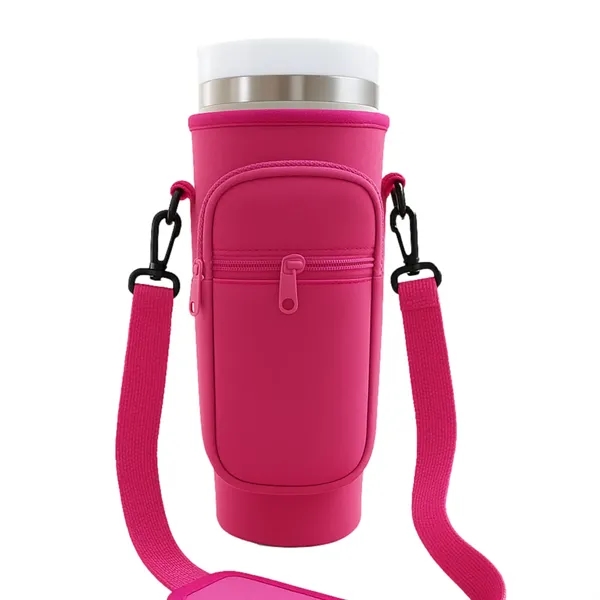 Upgraded sling bag for 40oz handled tumblers with multi-pocket storage, imprint-ready... from ASI 72657 Active Life Promo / Active Life Promo Active Life