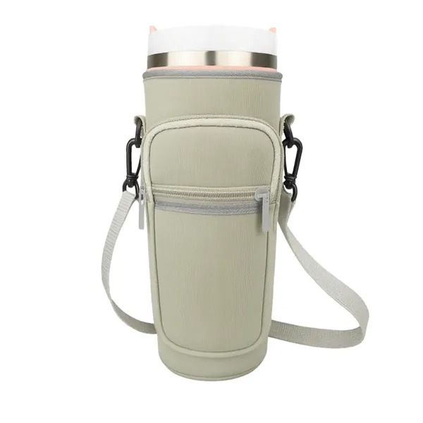 Upgraded sling bag for 40oz handled tumblers with multi-pocket storage, imprint-ready... from ASI 72657 Active Life Promo / Active Life Promo Active Life