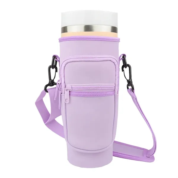 Upgraded sling bag for 40oz handled tumblers with multi-pocket storage, imprint-ready... from ASI 72657 Active Life Promo / Active Life Promo Active Life