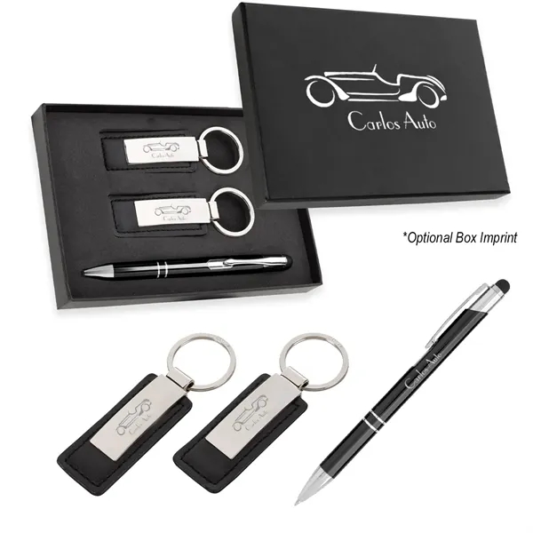 Stylus pen and leatherette key tag box set... from ASI 61125 Hit Promotional Products / Hit®