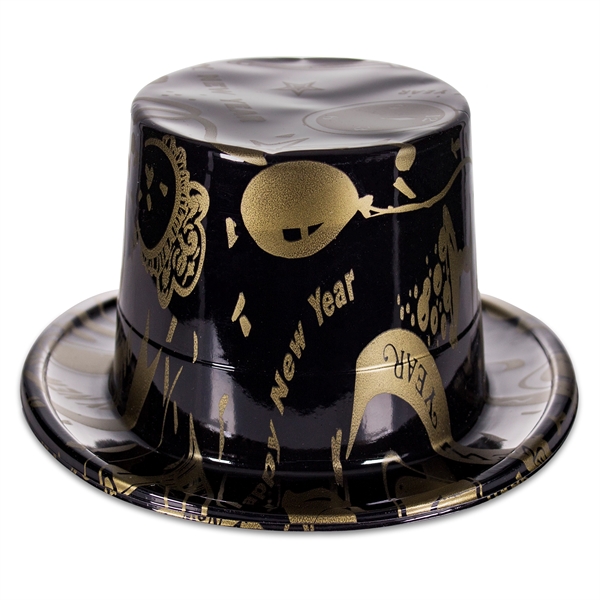 Ebony and gold colored New Year's Eve party kit for 50... from ASI 42016 Brighter Promotions Inc