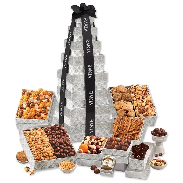 Giant 8 box tower with 10 gourmet treats.  At nearly... from ASI 68680 Maple Ridge Farms Inc