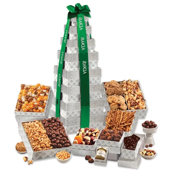 Giant 8 box tower with 10 gourmet treats.  At nearly... from ASI 68680 Maple Ridge Farms Inc