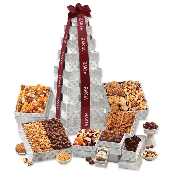 Giant 8 box tower with 10 gourmet treats.  At nearly... from ASI 68680 Maple Ridge Farms Inc