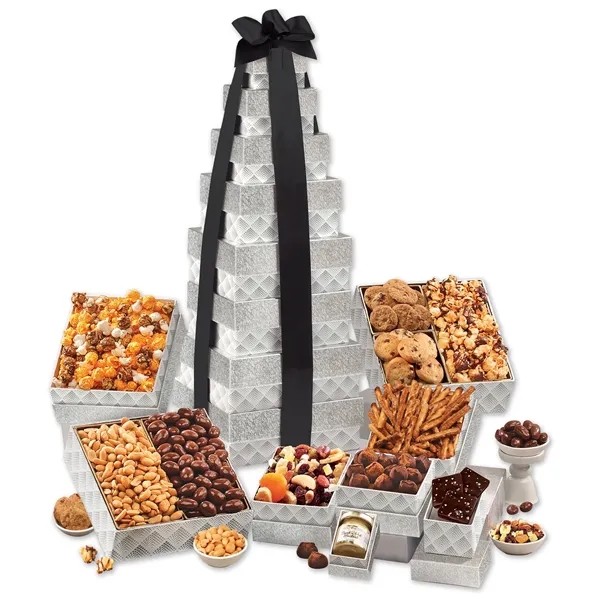 Giant 8 box tower with 10 gourmet treats.  At nearly... from ASI 68680 Maple Ridge Farms Inc