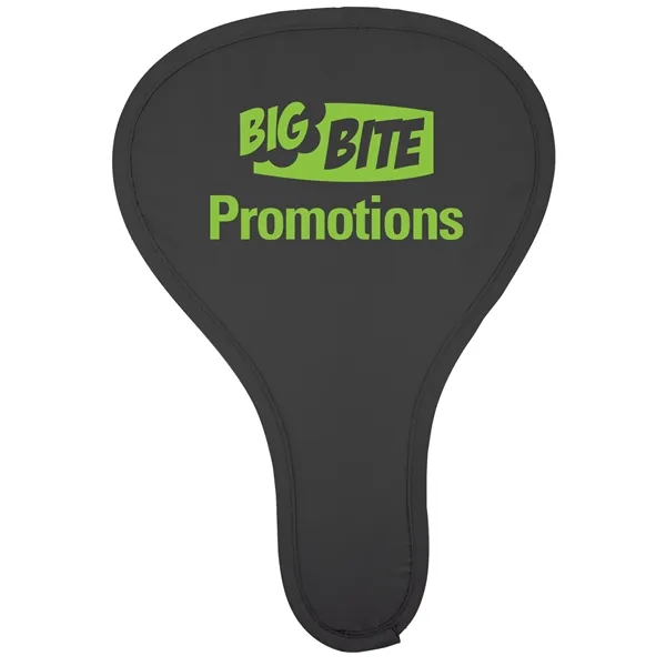 Folding hand fan with an elastic strap and silver on one... from ASI 40480 Koozie Group