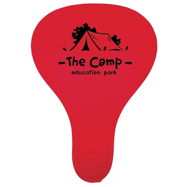 Folding hand fan with an elastic strap and silver on one... from ASI 40480 Koozie Group