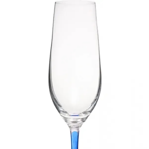 8.3 oz. 100% Lead free crystal wine glass; with colored stem... from ASI 39552 BEL Promo