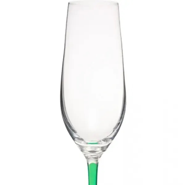 8.3 oz. 100% Lead free crystal wine glass; with colored stem... from ASI 39552 BEL Promo