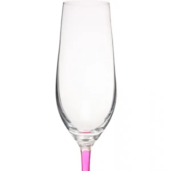 8.3 oz. 100% Lead free crystal wine glass; with colored stem... from ASI 39552 BEL Promo