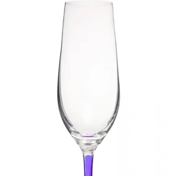 8.3 oz. 100% Lead free crystal wine glass; with colored stem... from ASI 39552 BEL Promo