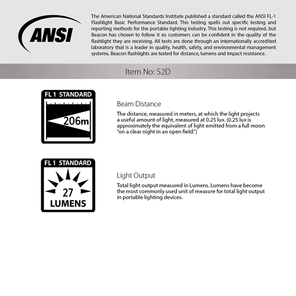 10" x 1 5/8" two D-cell flashlight with spare lamp, high... from ASI 61966 HPG / Beacon Promotions