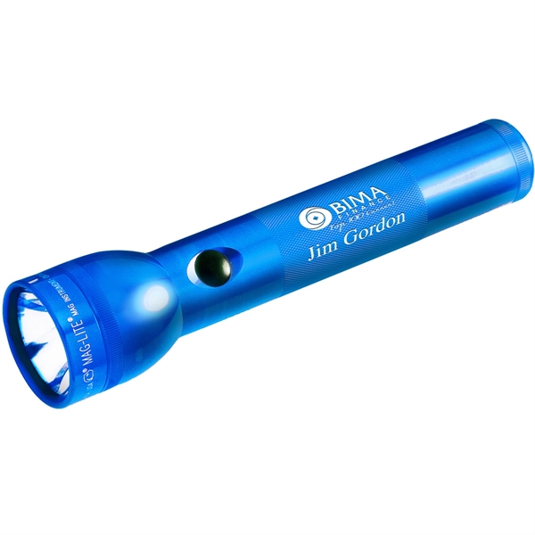 10" x 1 5/8" two D-cell flashlight with spare lamp, high... from ASI 61966 HPG / Beacon Promotions