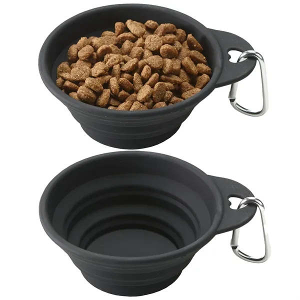 Collapsible pet bowl with carabiner of 8 oz. capacity plus 1... from ASI 37218 Athena Promo (tm)