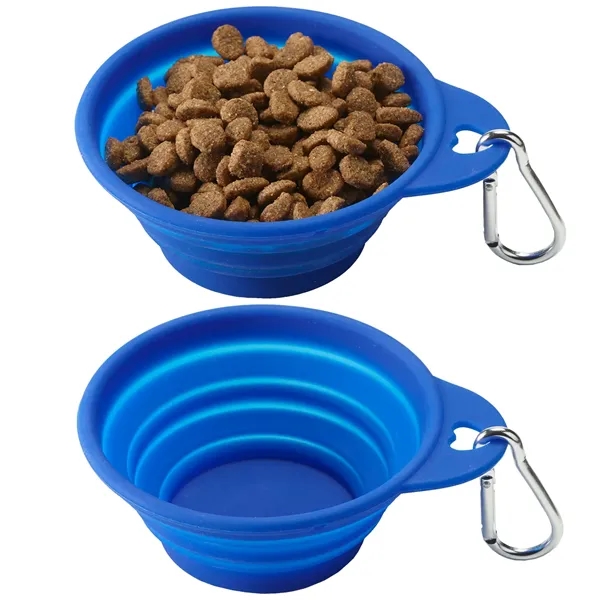 Collapsible pet bowl with carabiner of 8 oz. capacity plus 1... from ASI 37218 Athena Promo (tm)