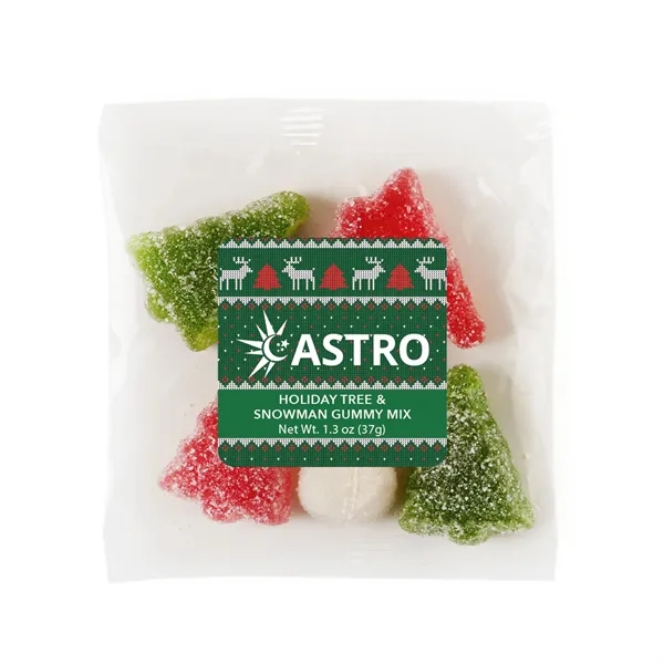 1.3 oz taster packet of a sugar-sanded holiday tree and snowman... from ASI 61966 HPG / SugarSpot
