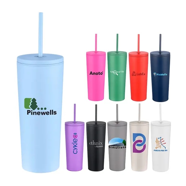 24 oz Tumbler with Straw... from ASI 31517 Admart Products