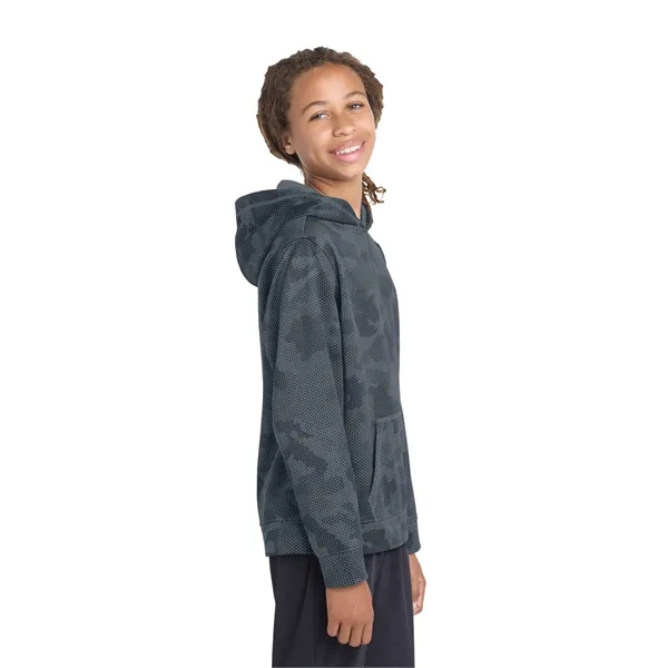 Sport-Tek Youth Sport-Wick CamoHex Fleece Hooded Pullover.... from ASI 84863 SanMar