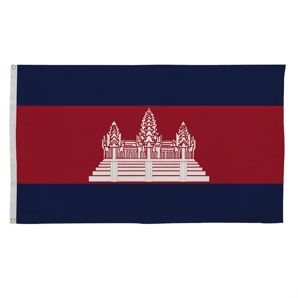 3' x 5' international flag with snow-white header and brass grommets.... from ASI 87188 Showdown Displays