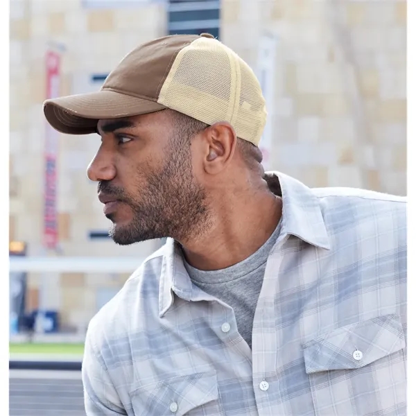 Distressed vintage-style mesh back cap with breathable comfort and snapback closure-ideal... from ASI 72657 Active Life Promo / Active Life