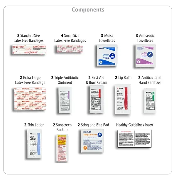 35-piece first aid kid in 8 1/4" x 3/4" vinyl zippered... from ASI 62660 Innovation Line