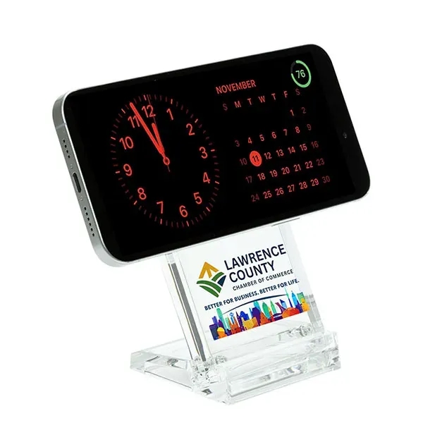 The ClearCharge Pro is a sleek 15W acrylic wireless charging stand... from ASI 62660 Innovation Line