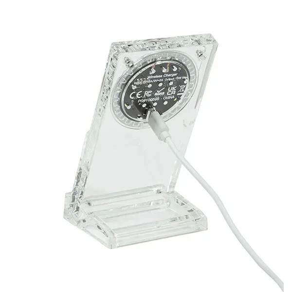 The ClearCharge Pro is a sleek 15W acrylic wireless charging stand... from ASI 62660 Innovation Line