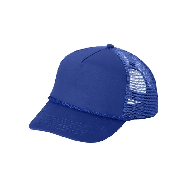 Classic 5-panel mesh snapback with breathable panels, braid detail, and adjustable... from ASI 72657 Active Life Promo / Active Life