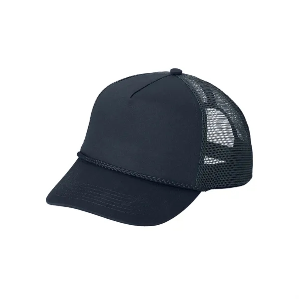 Classic 5-panel mesh snapback with breathable panels, braid detail, and adjustable... from ASI 72657 Active Life Promo / Active Life
