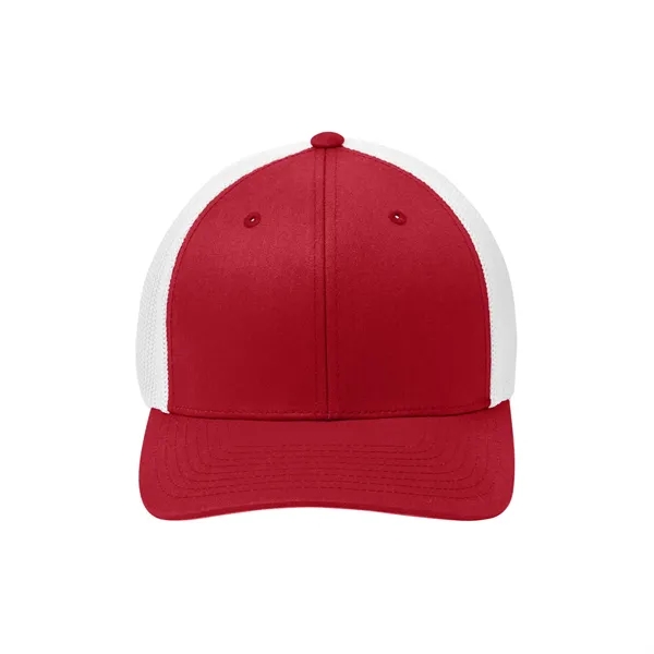 Breathable Flexfit trucker hat with mesh panels, structured fit, and modern... from ASI 72657 Active Life Promo / Active Life