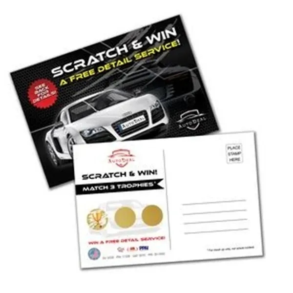 Large-format scratch-off card for high-impact promos. Make it a postcard! Customizable... from ASI 43530 California Tattoos
