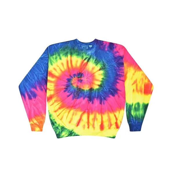 Colortone Tie-Dyed Fleece Crewneck Sweatshirt... from ASI 84358 S&S Activewear
