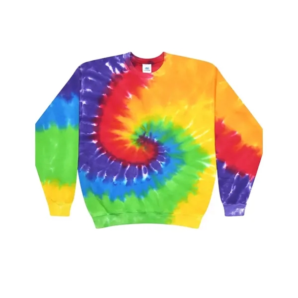 Colortone Tie-Dyed Fleece Crewneck Sweatshirt... from ASI 84358 S&S Activewear
