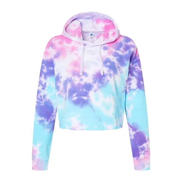 Colortone Tie-Dyed Crop Hooded Sweatshirt... from ASI 84358 S&S Activewear