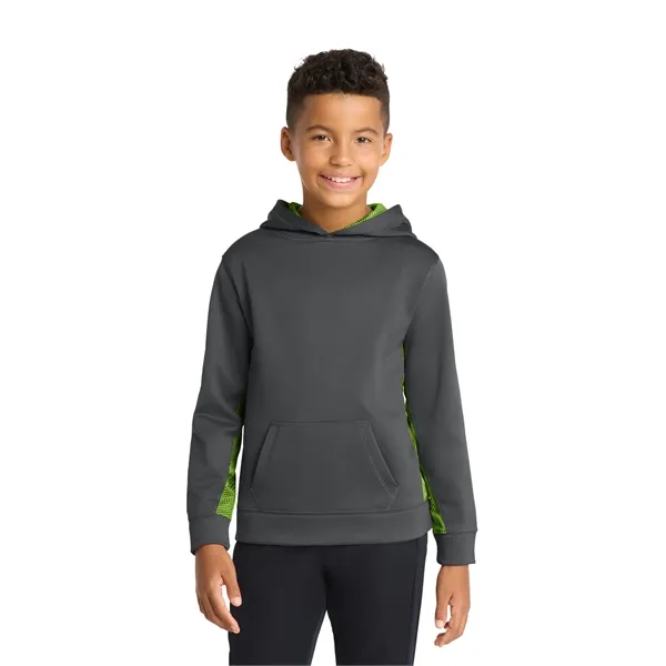 Sport-Tek Youth Sport-Wick CamoHex Fleece Colorblock Hood...... from ASI 84863 SanMar