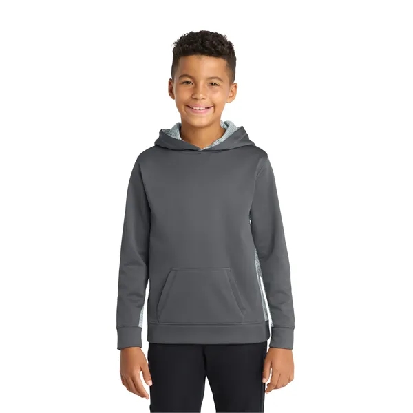 Sport-Tek Youth Sport-Wick CamoHex Fleece Colorblock Hood...... from ASI 84863 SanMar