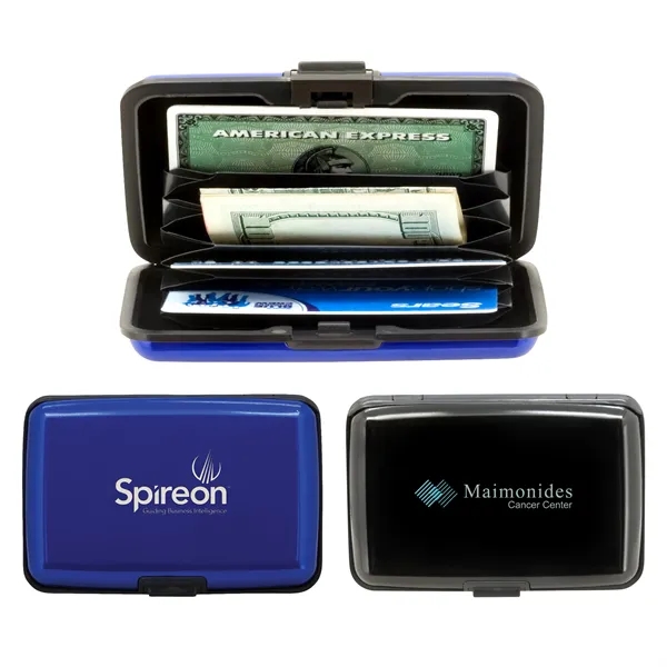 Metal card case with 6 equally spaced accordion style slots makes... from ASI 46755 Cosmo Promos