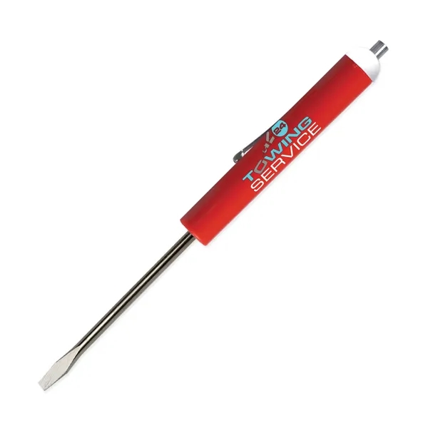 5.68"W x 0.5"D standard flat blade screwdriver with a magnet top... from ASI 54040 Fey Promo / Mi Line by Fey