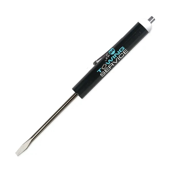 5.68"W x 0.5"D standard flat blade screwdriver with a magnet top... from ASI 54040 Fey Promo / Mi Line by Fey