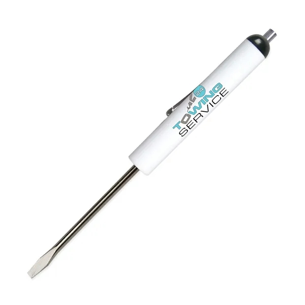 5.68"W x 0.5"D standard flat blade screwdriver with a magnet top... from ASI 54040 Fey Promo / Mi Line by Fey