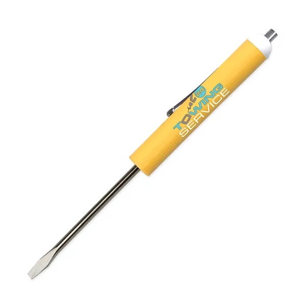 5.68"W x 0.5"D standard flat blade screwdriver with a magnet top... from ASI 54040 Fey Promo / Mi Line by Fey