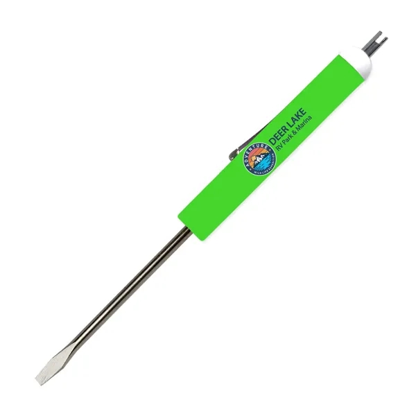 5.87" x 0.5" Diameter standard flat blade screwdriver with a valve... from ASI 54040 Fey Promo / Mi Line by Fey