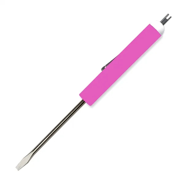 5.87" x 0.5" Diameter standard flat blade screwdriver with a valve... from ASI 54040 Fey Promo / Mi Line by Fey