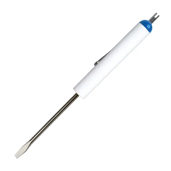5.87" x 0.5" Diameter standard flat blade screwdriver with a valve... from ASI 54040 Fey Promo / Mi Line by Fey