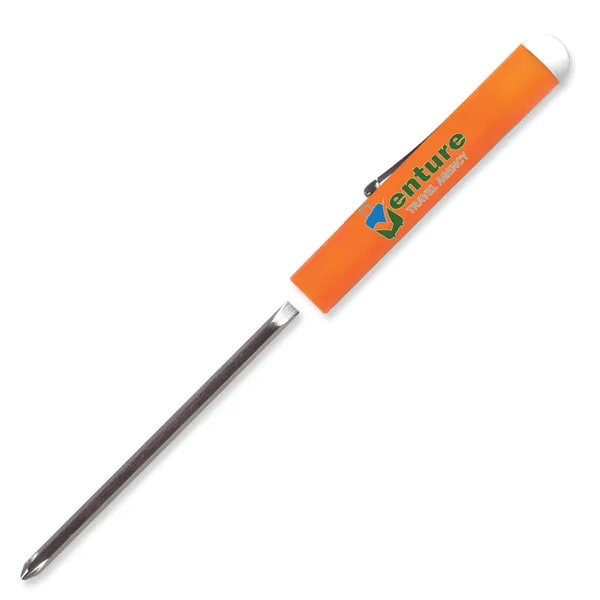 5.12" x 0.5" Diameter reversible flat blade screwdriver with Phillips head... from ASI 54040 Fey Promo / Mi Line by Fey