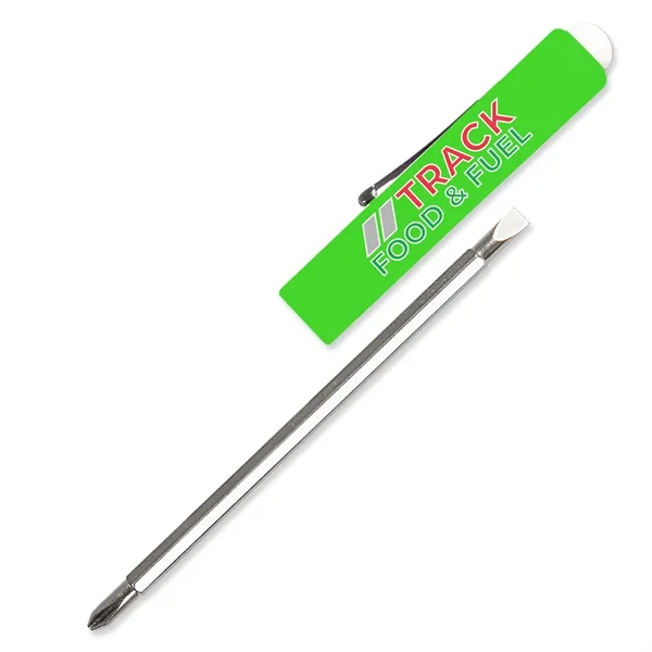 Reversible pocket screwdriver with standard flat blade and Phillips head.... from ASI 54040 Fey Promo / Mi Line by Fey