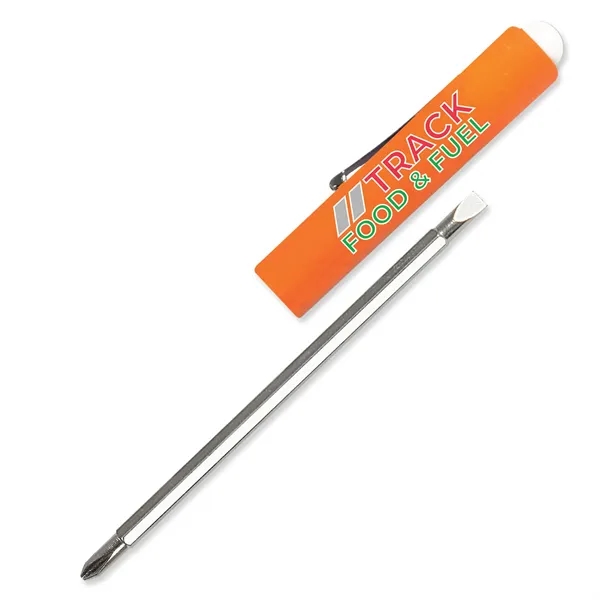 Reversible pocket screwdriver with standard flat blade and Phillips head.... from ASI 54040 Fey Promo / Mi Line by Fey